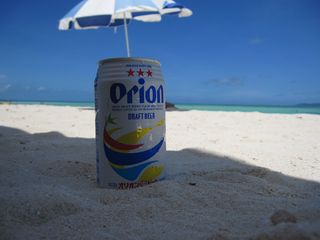 ビールと海